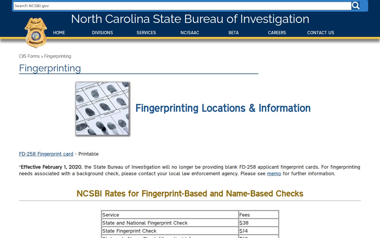 Gaston County arrest history fingerprinting channel information