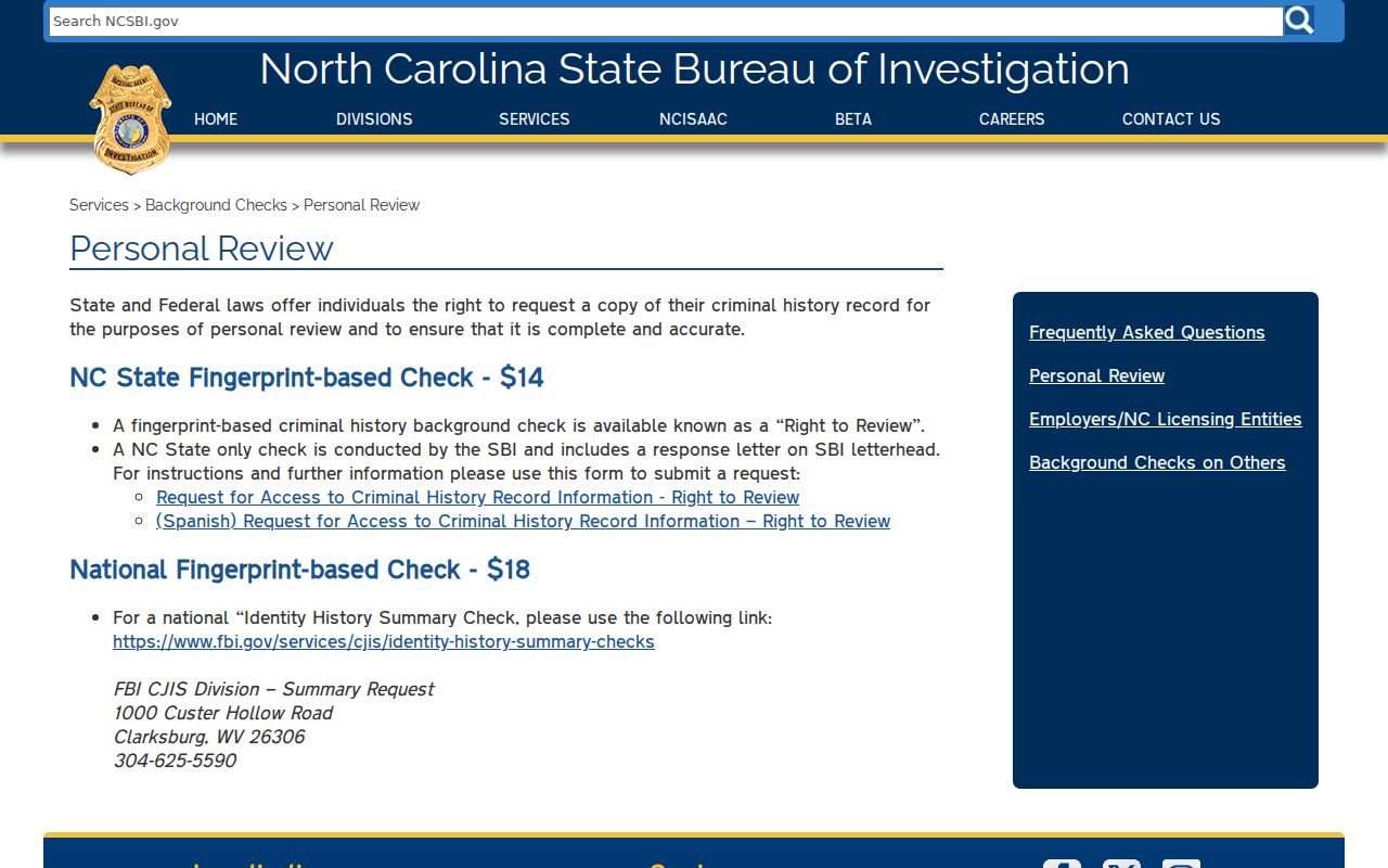 Gaston County arrest history personal Right to Review instructions