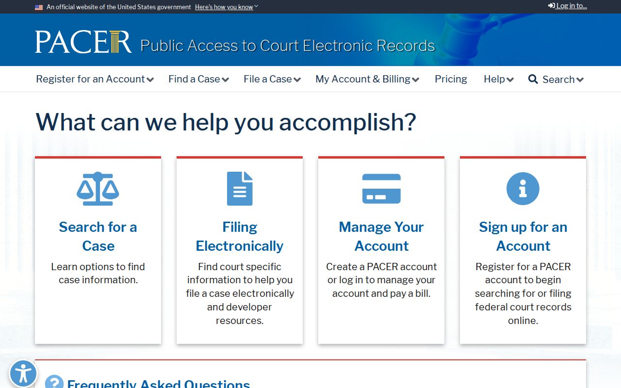 Federal criminal court case access for Gaston County matters